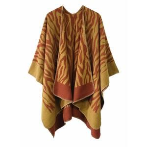 Women's Vintage Pattern Open Front Poncho Cape Shawl Winter Shawl Wraps🐺